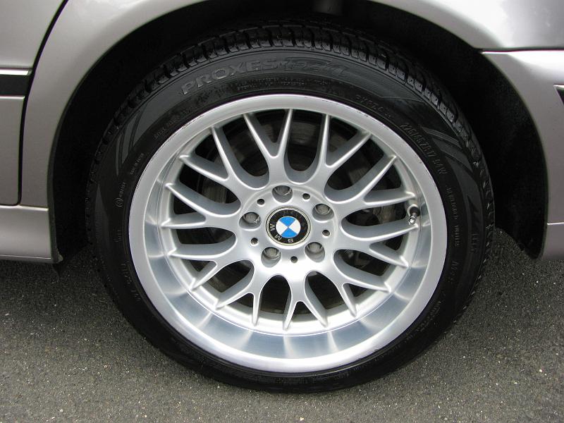 IMG_1422.JPG - 17" alloy wheels with Toyo Proxes FZ4 - 225/45 ZR 17 tires.  Plenty of tread remaining.